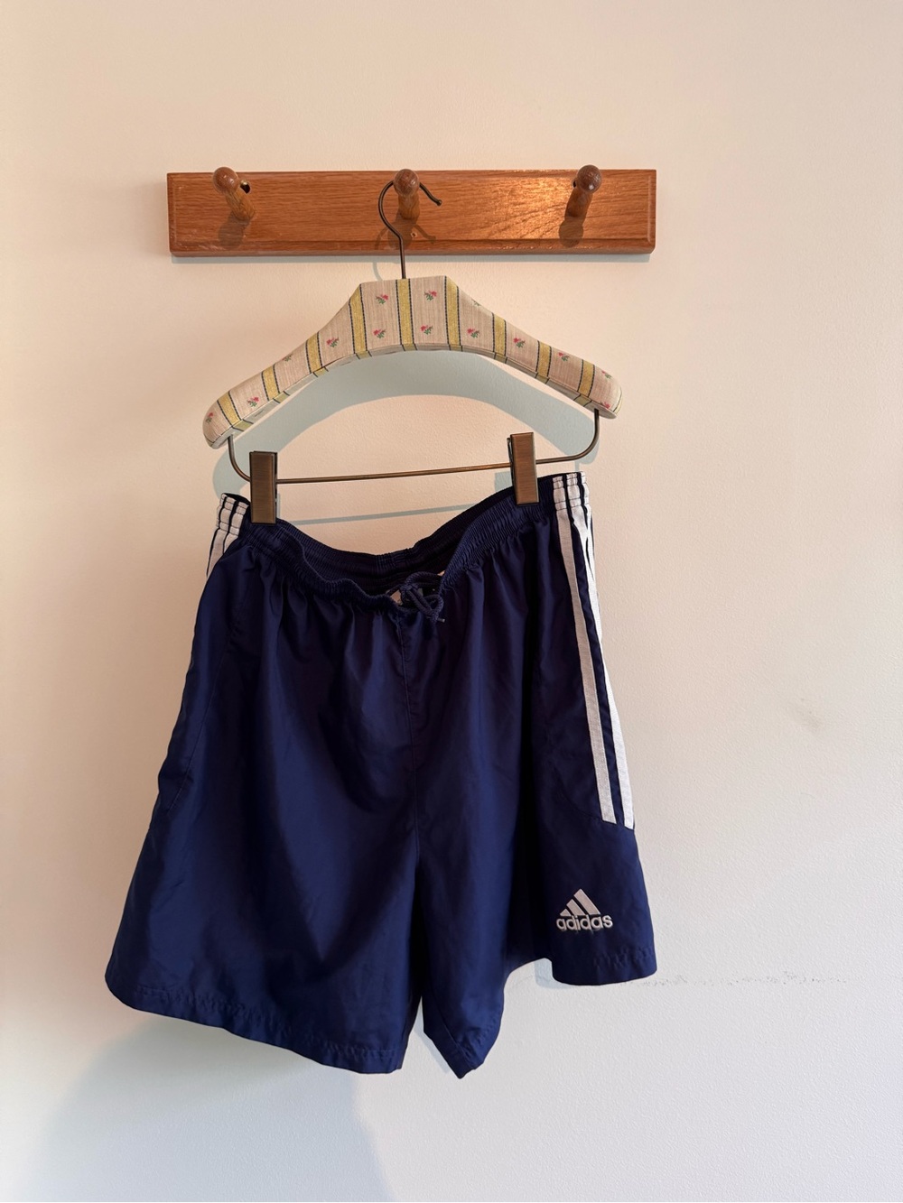 Vintage Adidas Navy 3 Stripe Athletic Shorts Large 90s Y2K